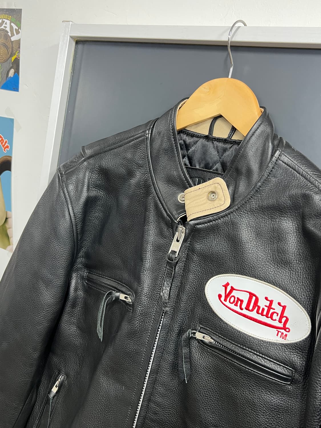 Von Dutch 본더치 모터 사이클 양가죽 라이더 가죽 자켓 상품이미지3