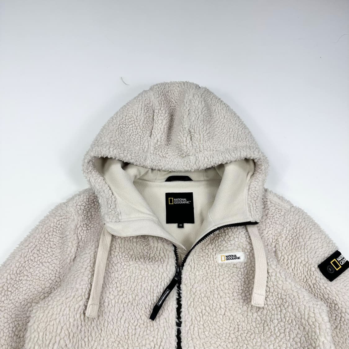 내셔널지오그래픽 뽀글이 후리스 후드집업 (XS 여성추천) 상품이미지1