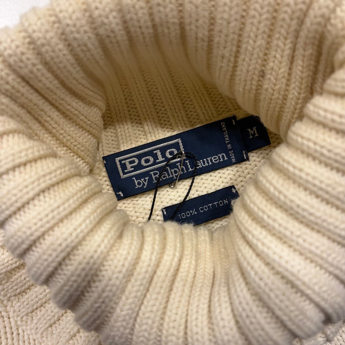 [M] 폴로 랄프로렌 아이보리 터틀넥 니트 스웨터 D128 상품이미지5