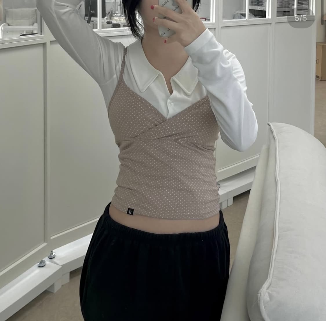 벨리아르 플레인 시스루 셔츠 아이보리 상품이미지1