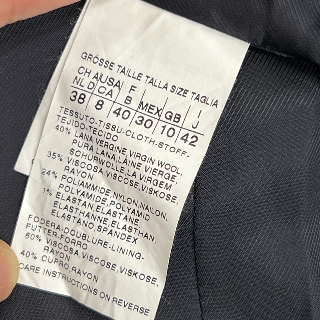 막스마라 블랙 핀 스트라이프 블레이저 42 상품이미지7