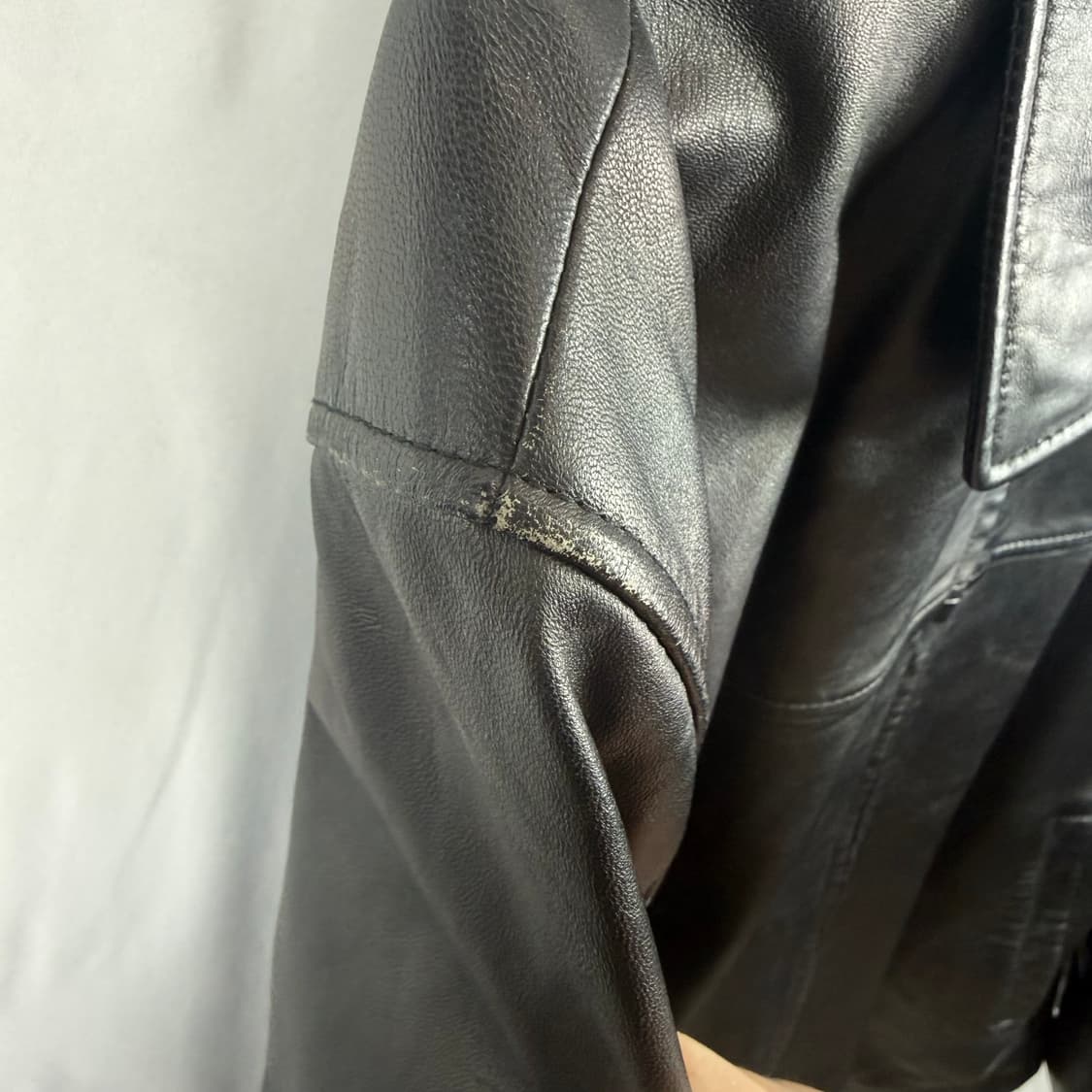 (110) Red Rex 양가죽 레더 자켓 블랙 상품이미지5