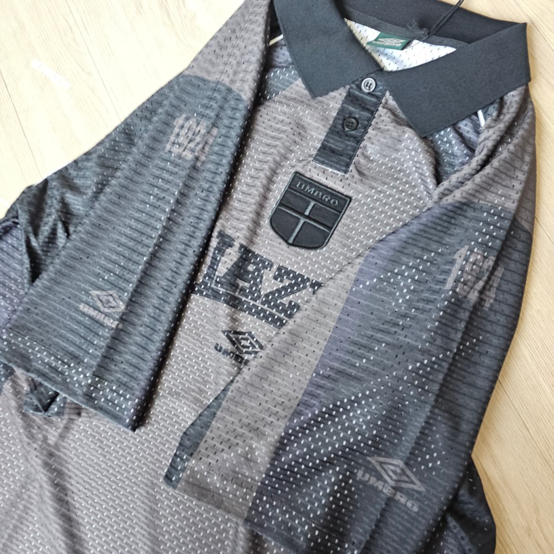 US M 체감 XL. 엄브로 X 슬램잼 97/98 폴로 메쉬 져지 티셔츠 상품이미지8