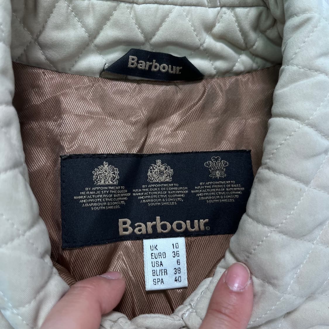 95 바버 퀄팅 버튼 자켓 상품이미지3