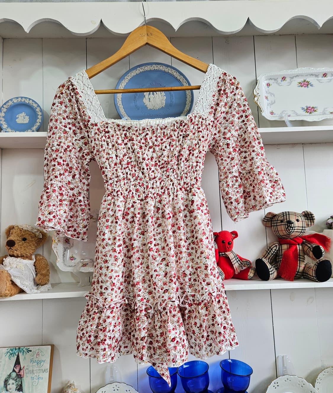 리즈리사(LIZ LISA) 잔꽃 셔링 레이스 튜닉 상품이미지1