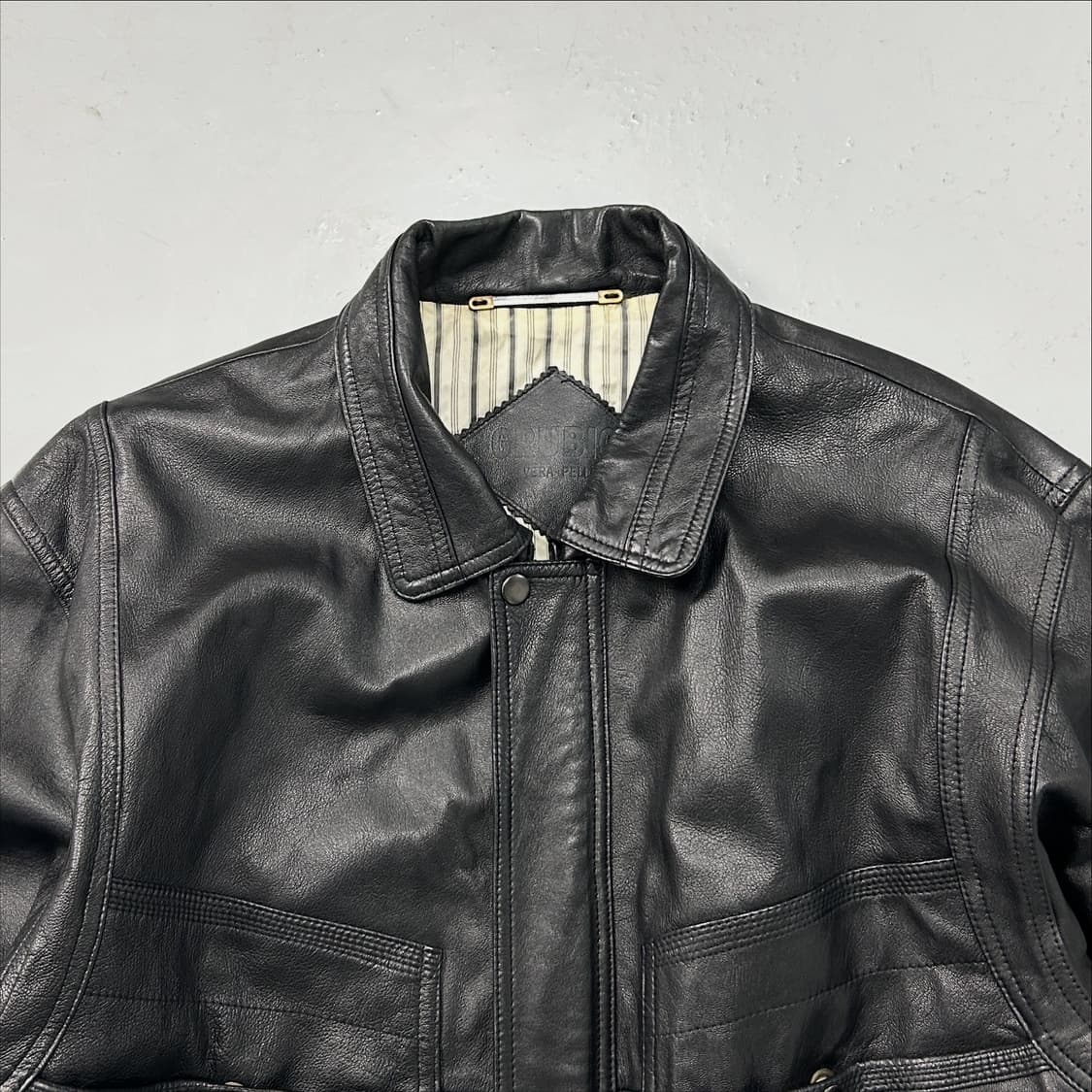 빈티지 베라펠라 리얼레더 빅포켓 봄버  상품이미지2