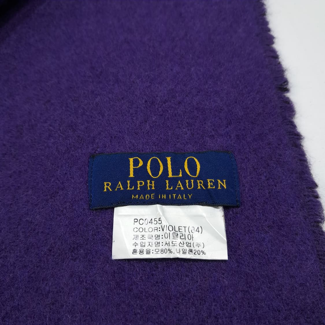 MX386 폴로 이태리판 울 양면 블랙 머플러 목도리 상품이미지6