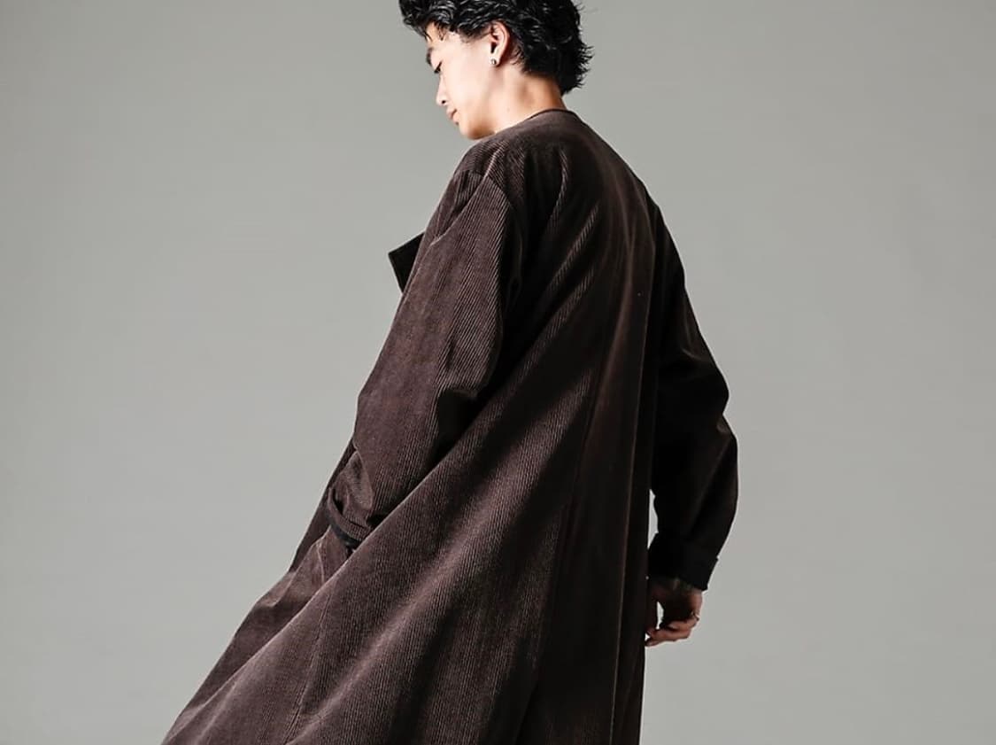 요지 야마모토 뿌르옴므 22aw 아방가르드 코듀로이 이중 코트 상품이미지7