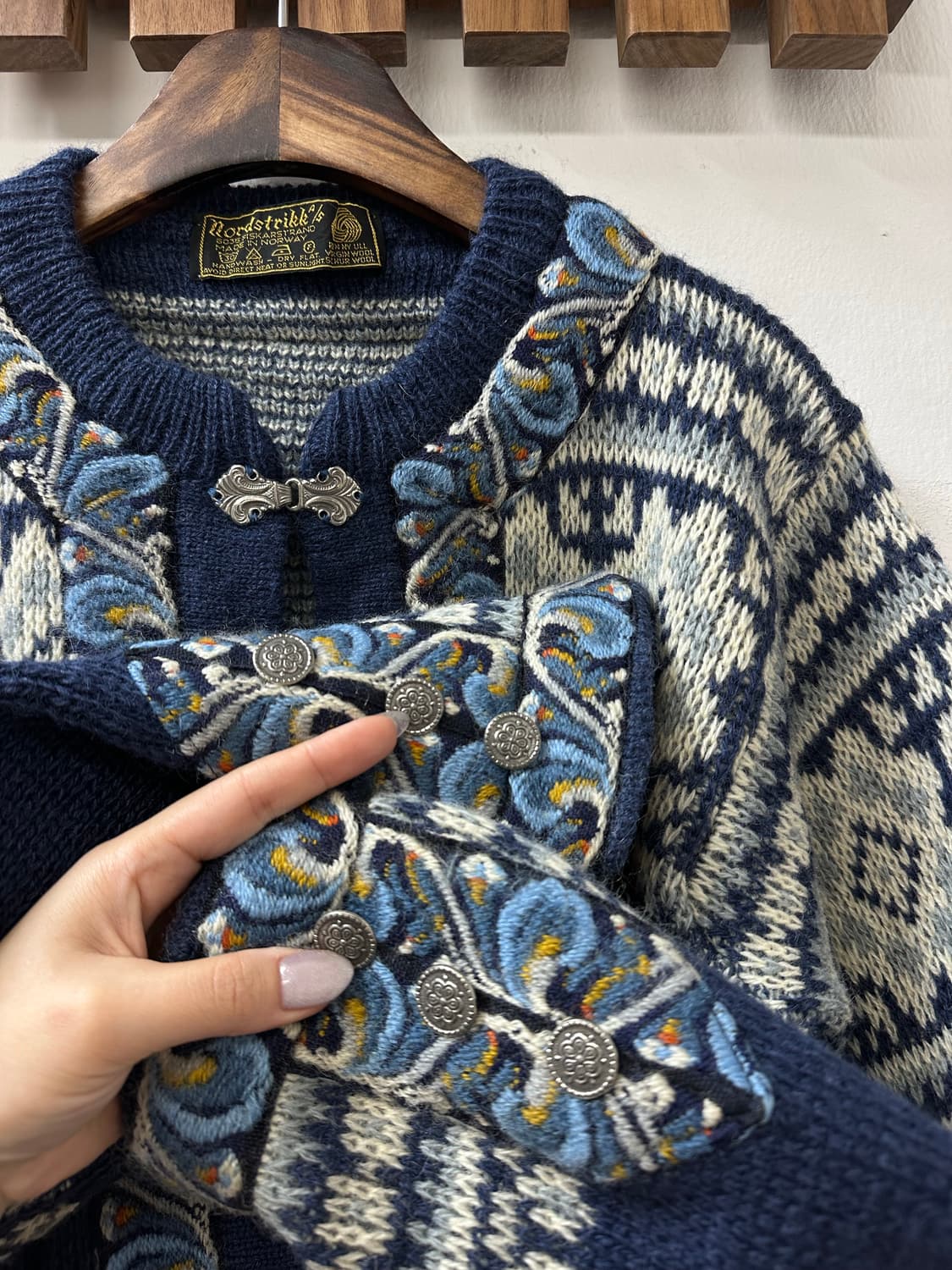 노르웨이 오리지널 Nordstrikk 노르딕 울 버클 스웨터 가디건 니트 상품이미지3