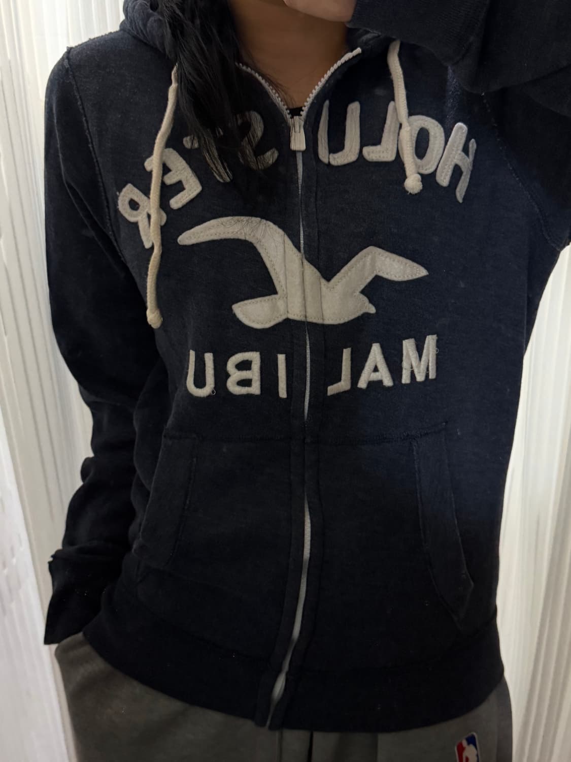 홀리스터 네이비 후드집업 m 상품이미지1