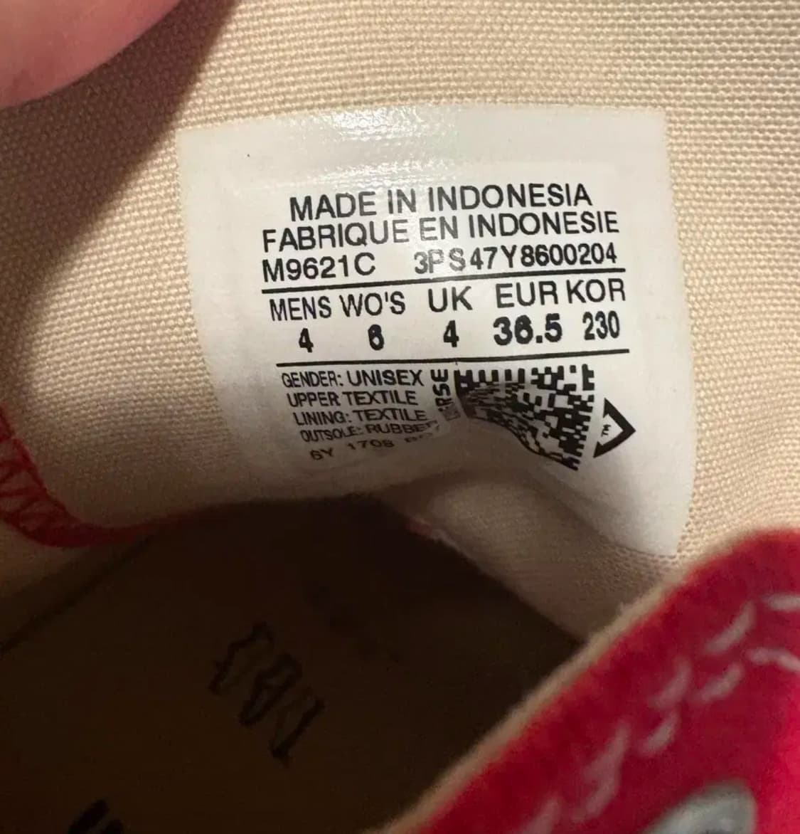 컨버스 올스타 척테일러 230 코어 하이 레드 스니커즈 상품이미지3