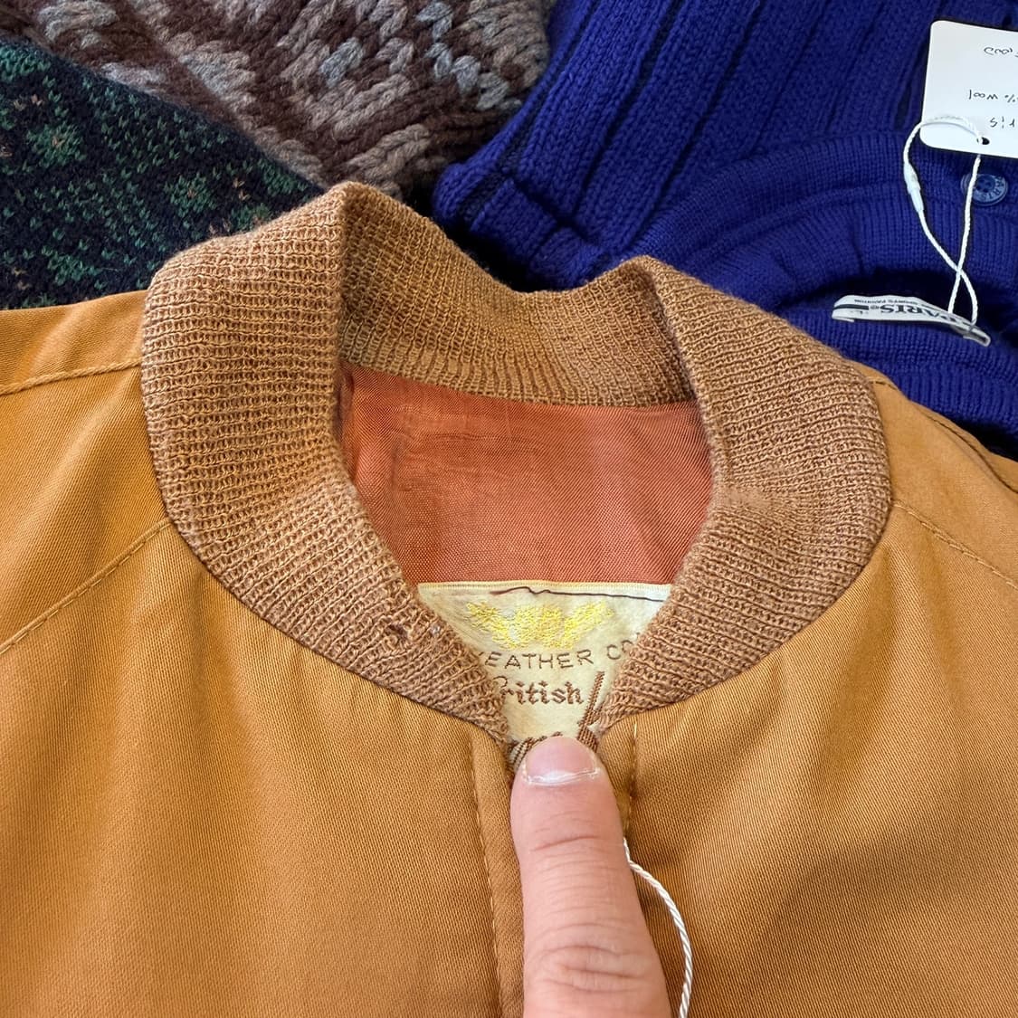60 ~ 70 빈티지 브리티시 스톰킹 라이트 봄버 자켓 L 추천 상품이미지5