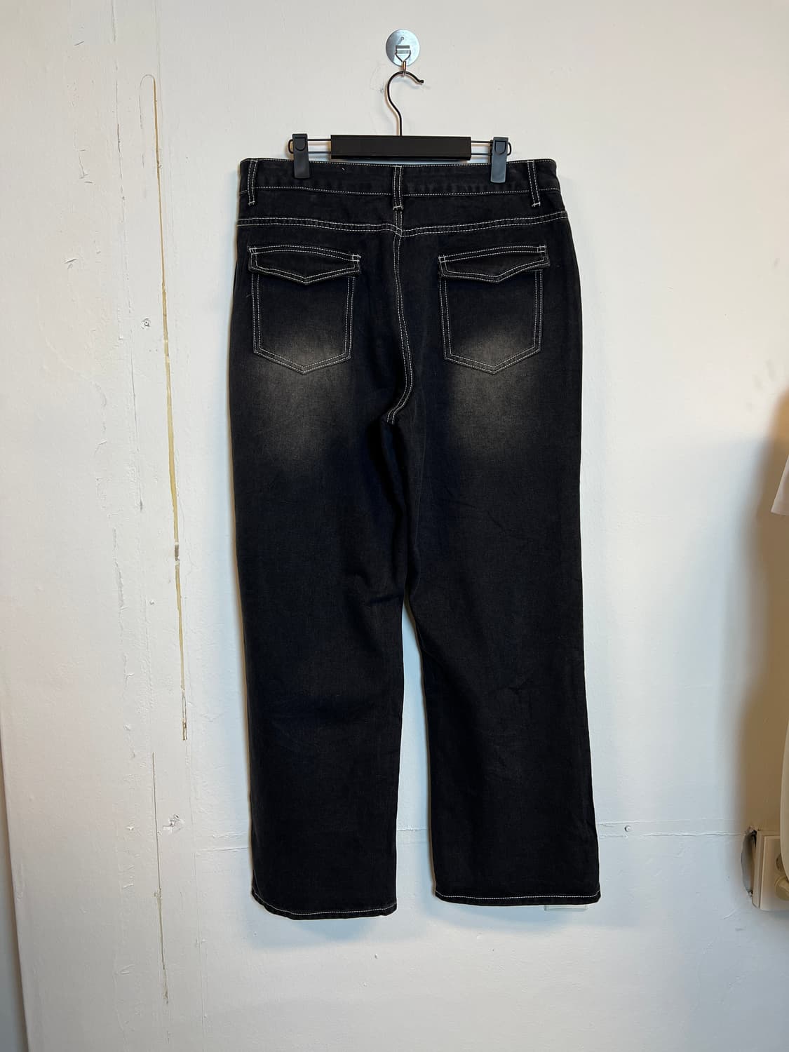 P030 JPN 자수디테일 블랙진 L 상품이미지2