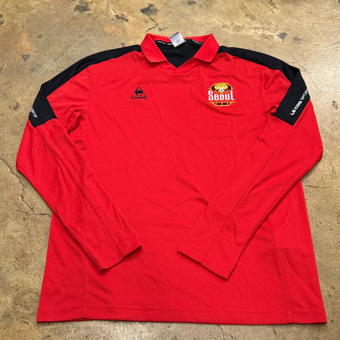 [정품/2XL] 르꼬끄 서울 레드 축구 유니폼 긴팔 b15 상품이미지2
