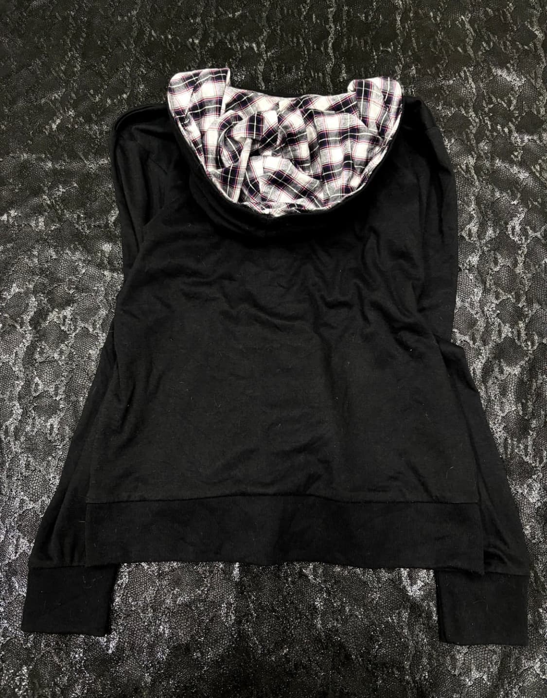 "Vintage" Minimal Mood Check Detail Hood 상품이미지3