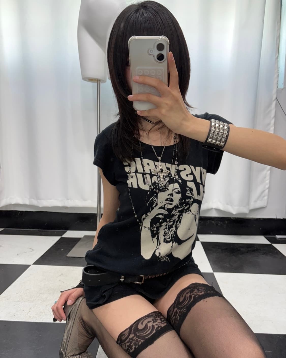 🎸Hysteric Glamour 블랙 프린팅 티셔츠🎸 상품이미지3