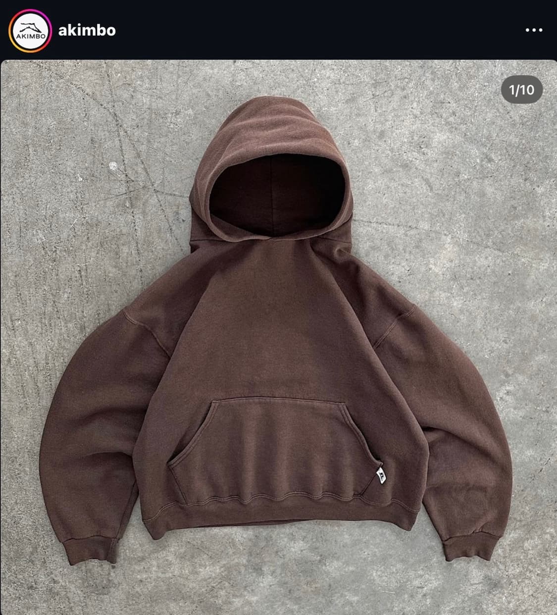 아킴보 클럽 브라운 페이드 후드 상품이미지1