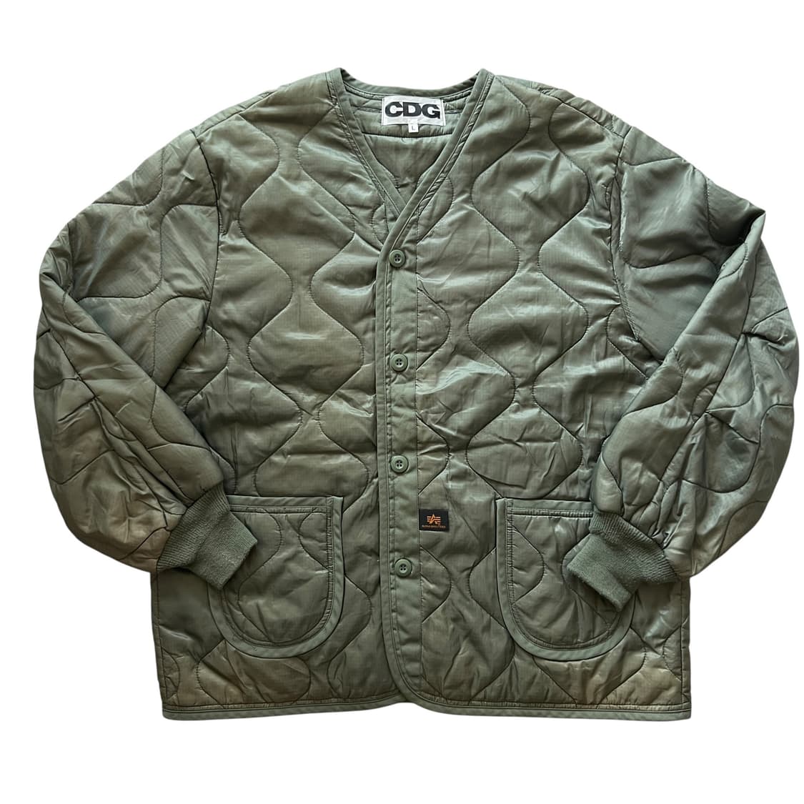 빈티지 00s CDG Alpha Industries 퀼팅 라이너 자켓 상품이미지2