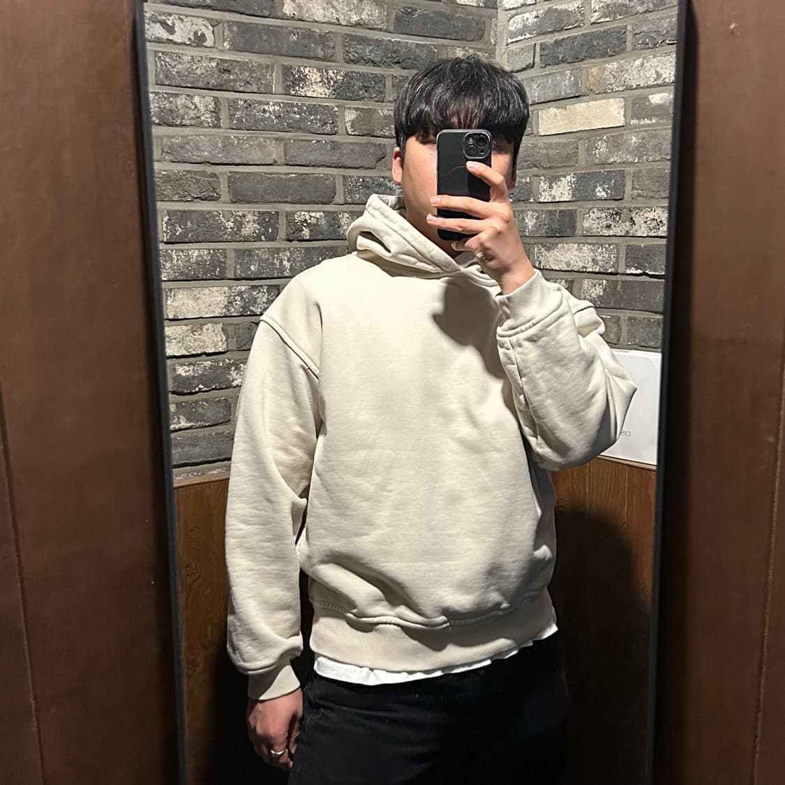 F) 마뗑킴 아이보리 헤비웨이트 후드티 상품이미지8