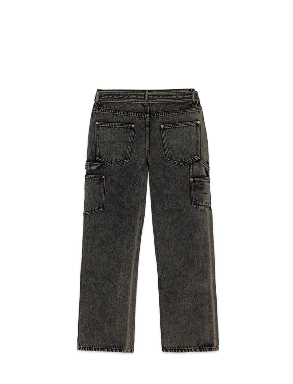 앤더슨벨 오버다이 컬러 카펜터 진 apa498m(YELLOW BEIGE) 상품이미지3