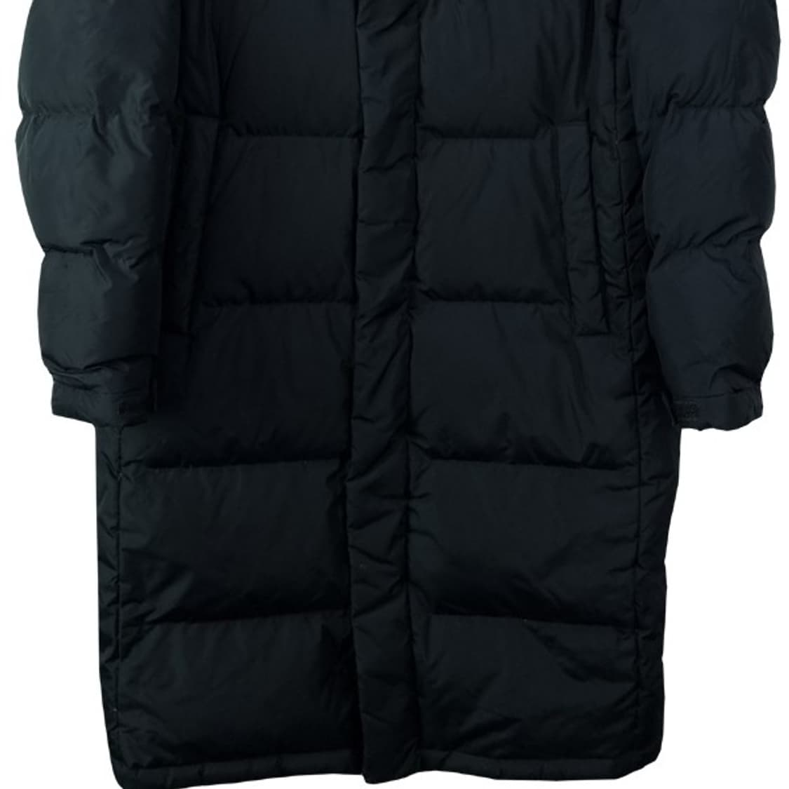[노스페이스] 로고 자수 구스다운 후드 롱 패딩 블랙 M18252 상품이미지6