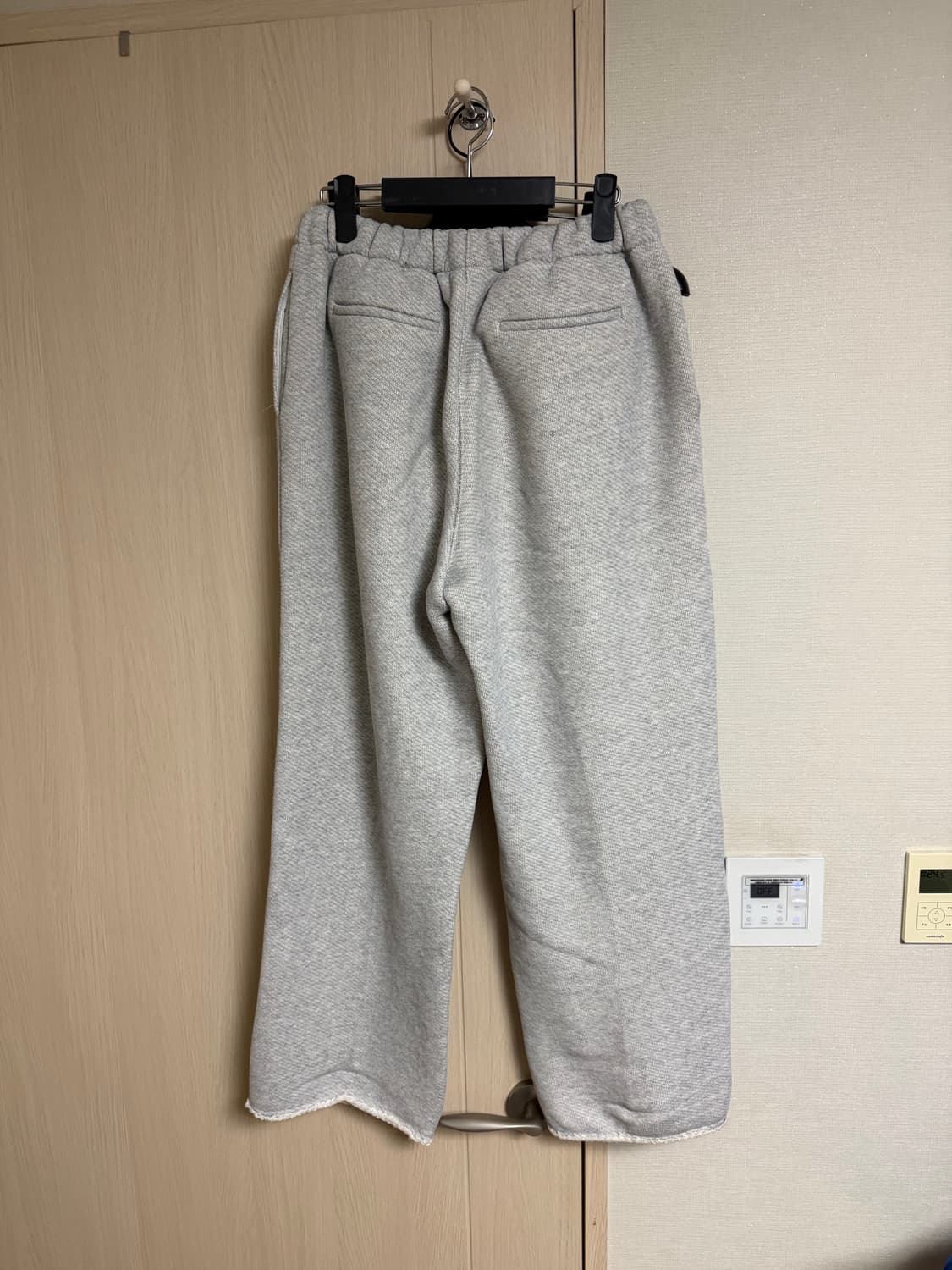 렉토 코튼 저지 와이드 스웻 팬츠 그레이 M 상품이미지3