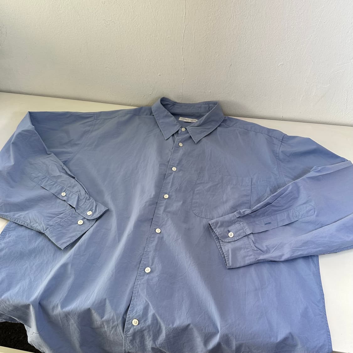 L-XL 토마스모어 스카이블루 오버핏 셔츠 남방 상품이미지3