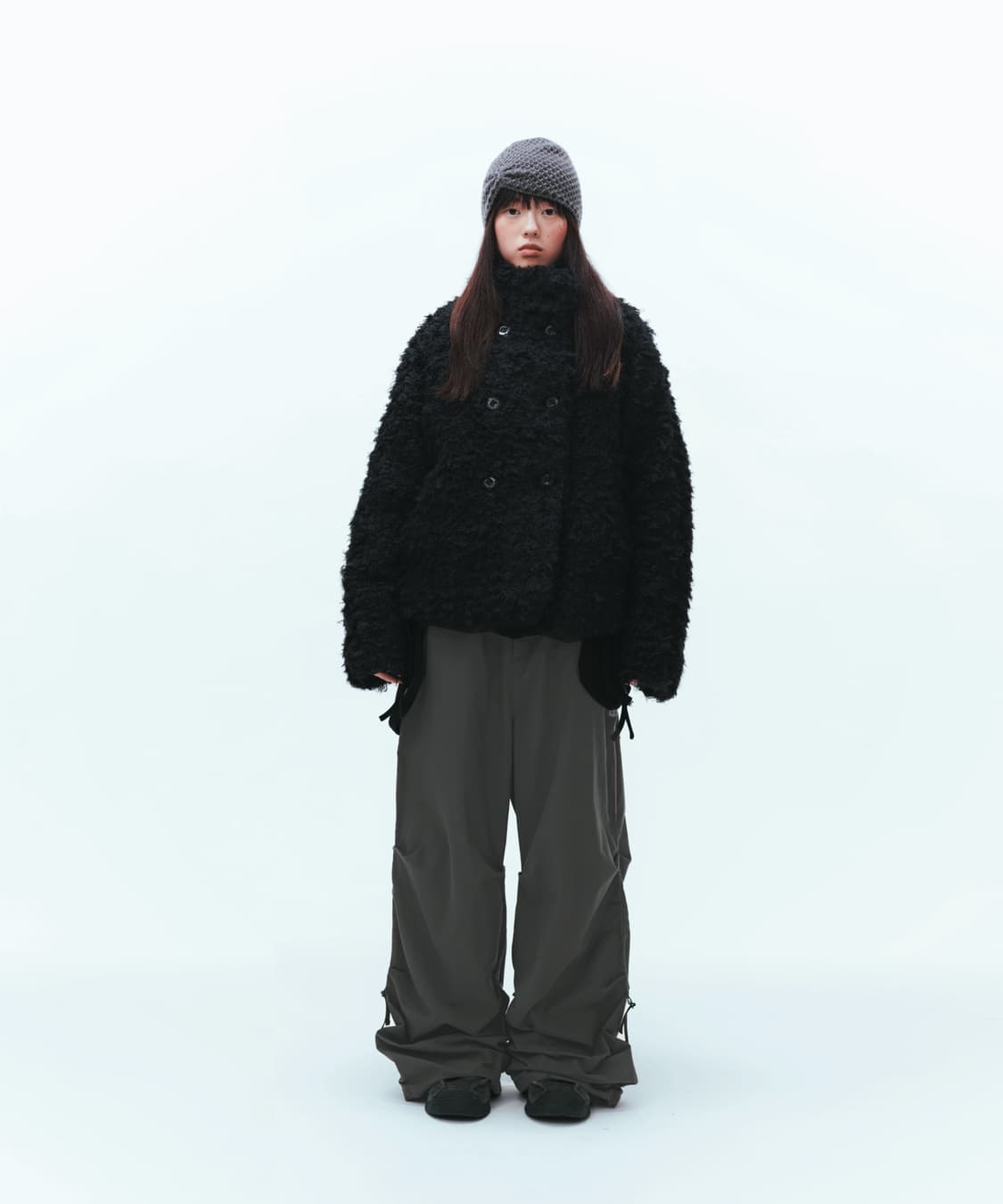 코이세이오 스트랩 라인팬츠 그레이 1사이즈 상품이미지2