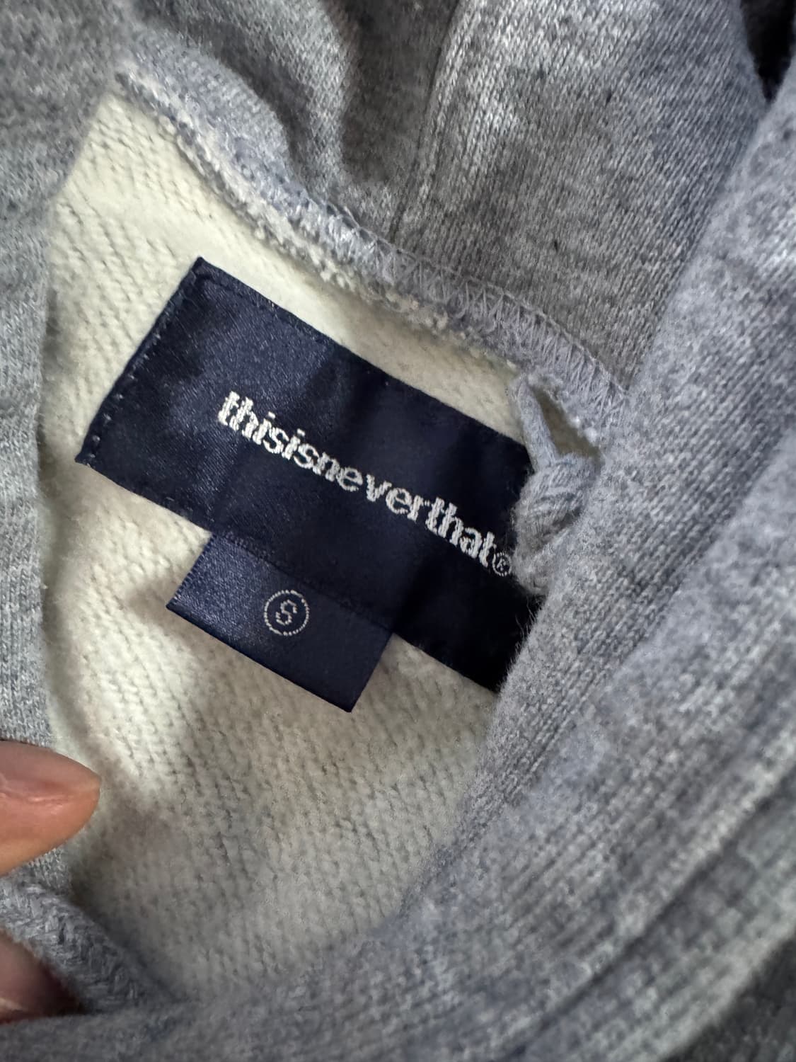 공용 디스이즈네버댓 T로고 스펠아웃 후드티 S 상품이미지3