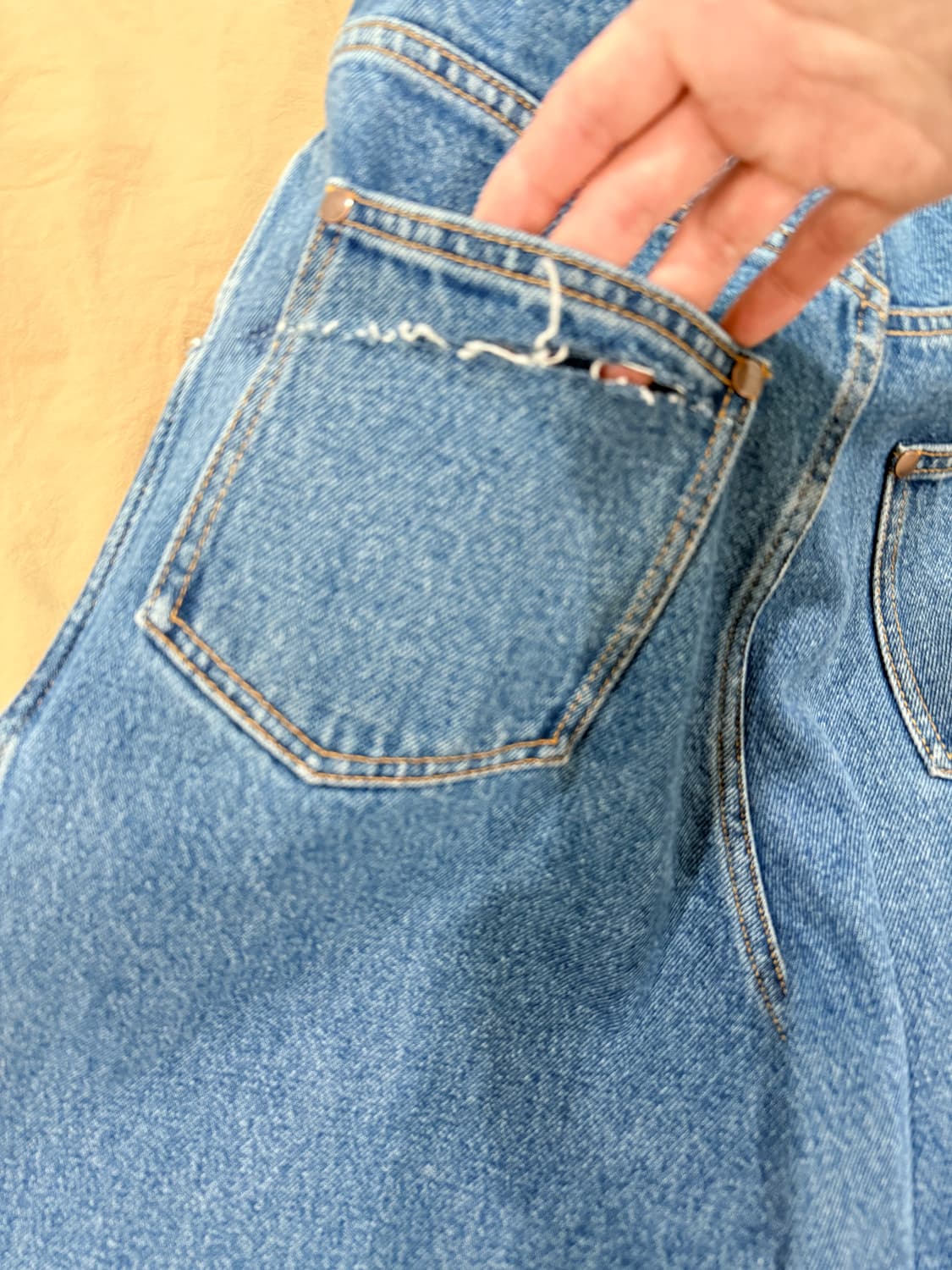 Cristaseya 크리스타세야 블리치드 하이웨스트 데님 청바지 상품이미지8