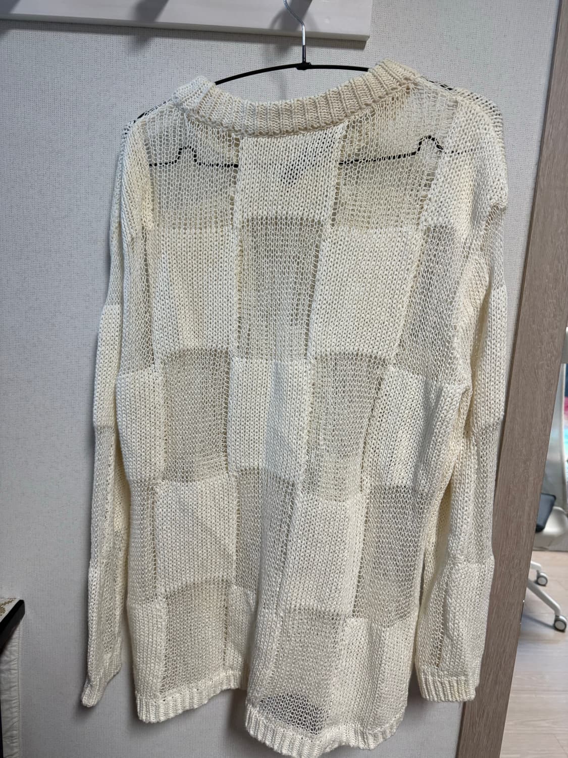 Open yy checker board pullover 니트 상품이미지3