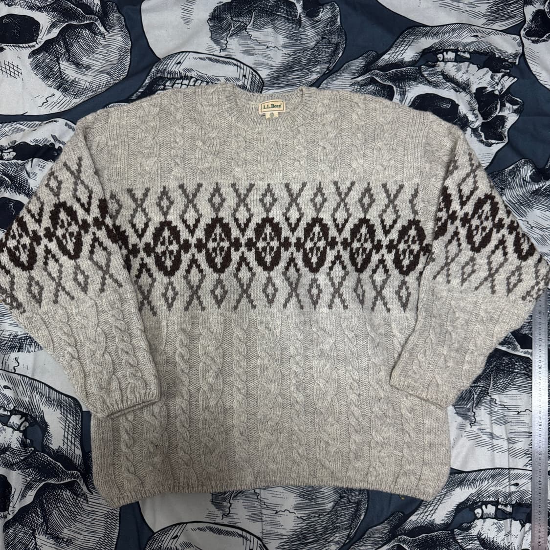 80s LLbean 엘엘빈 피셔맨 스웨터 니트L사이즈 상품이미지1
