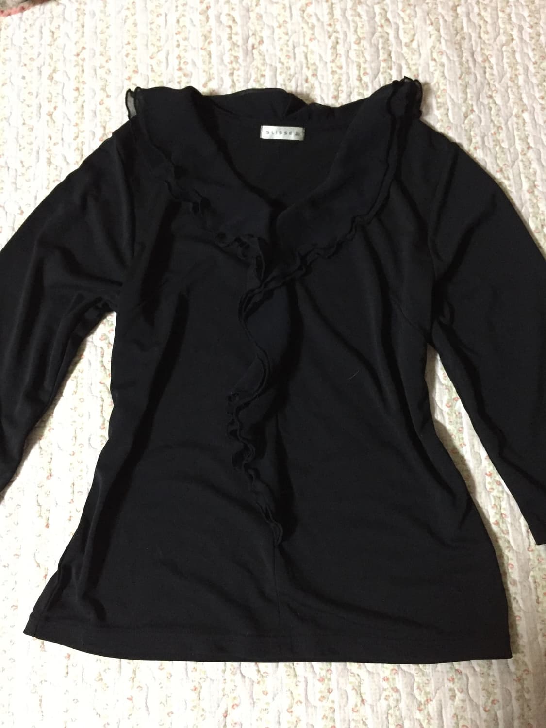 Vintage black frill tee 상품이미지2