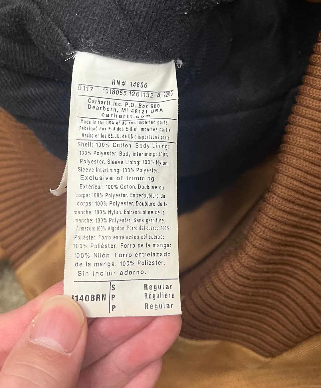 10s 칼하트 j130 brn 덕 액티브 자켓 상품이미지7