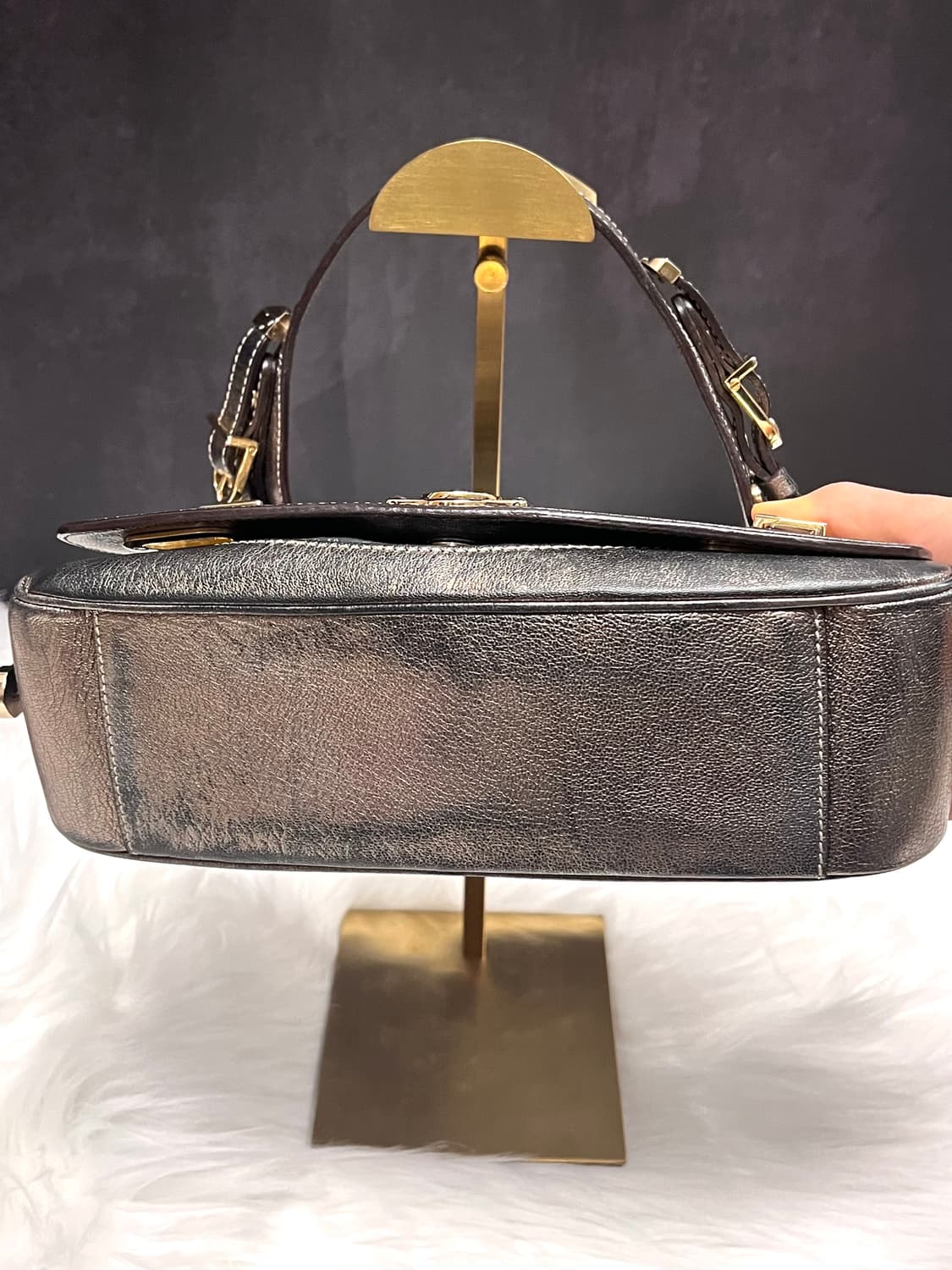 90s versace 베르사체 메두사 자카드 클래식 숄더백 핸드백 상품이미지6