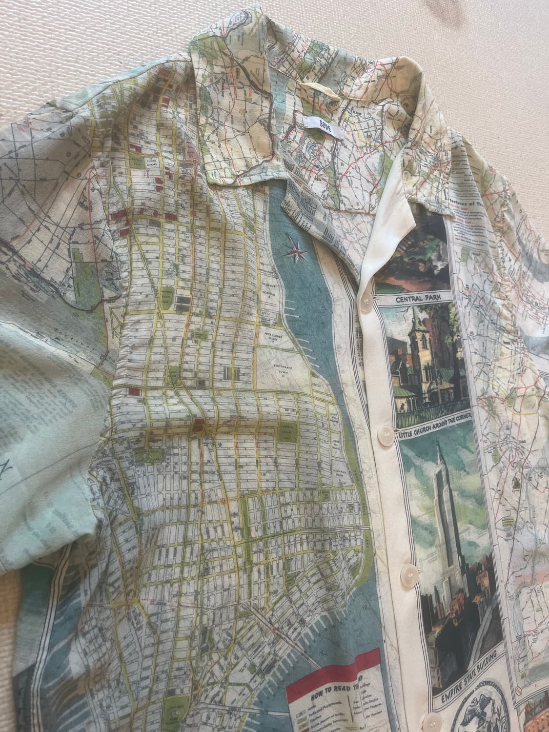 BODE NEW YORK CITY MAP SILK SHIRTS 상품이미지3