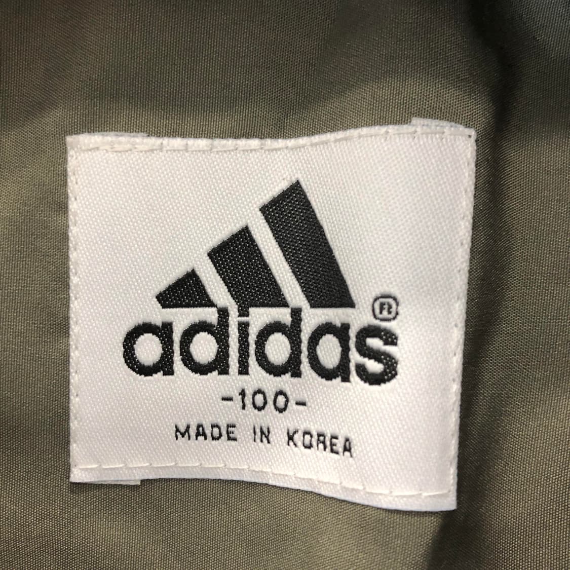 아디다스 대장급 카키 올드스쿨 백로고 우븐자켓 100 상품이미지5