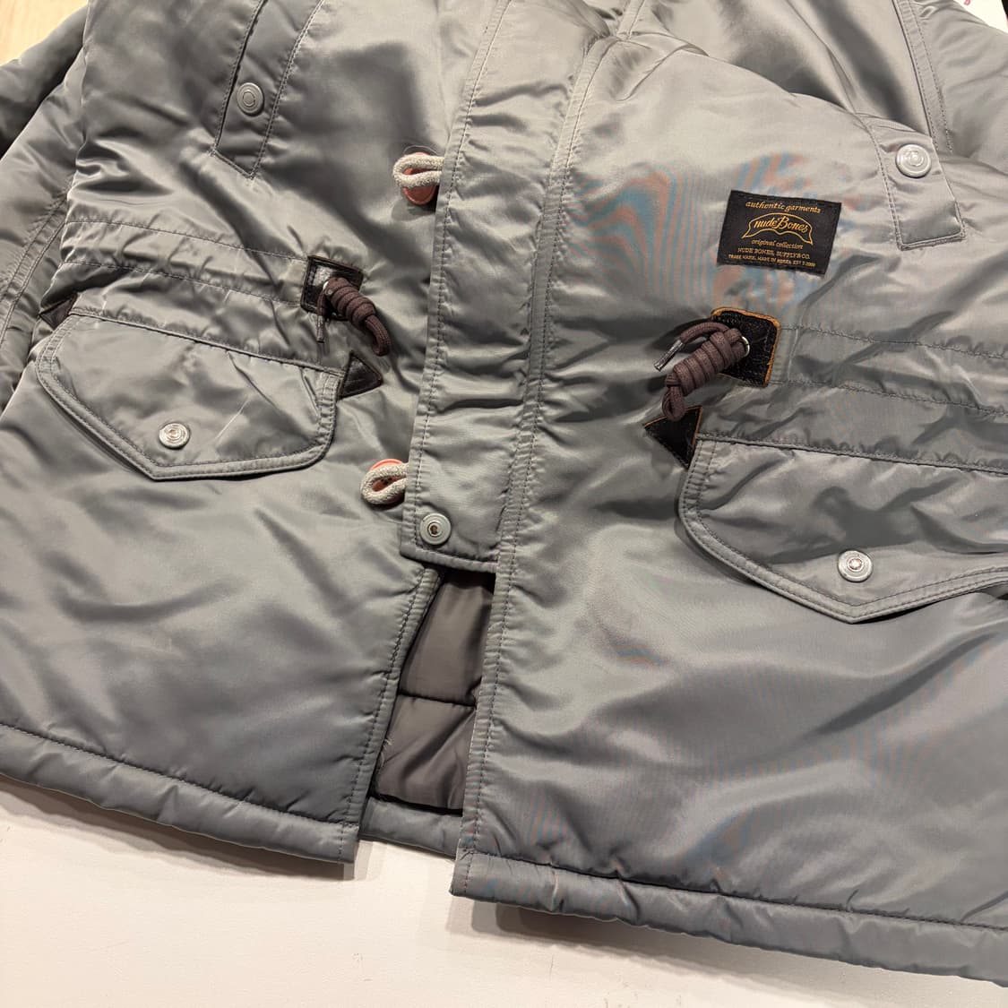 [S] 누드본즈 N.D.B.S 후드 N-3B 야상 점퍼 그레이 B852 상품이미지6