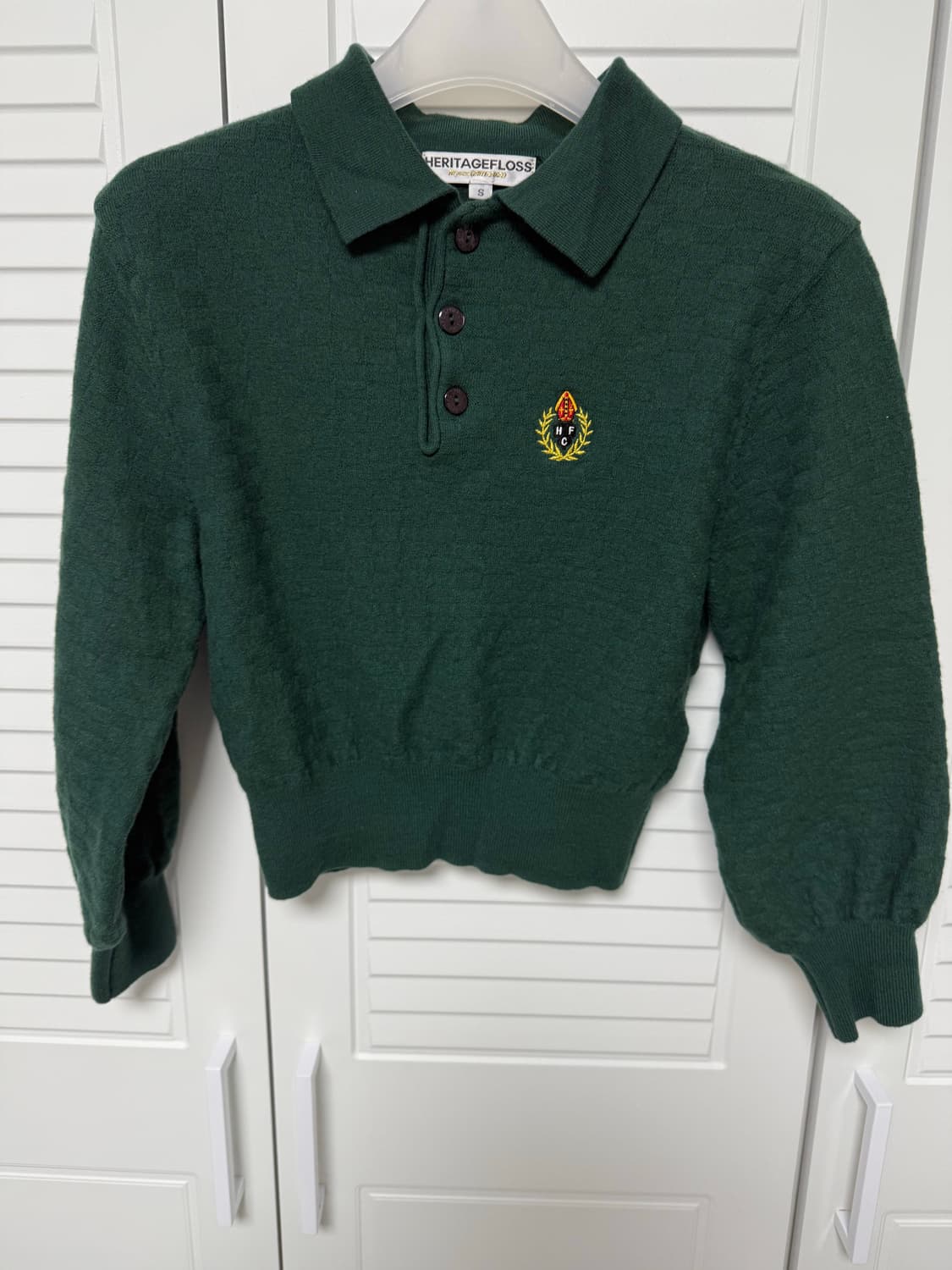 헤리티지플로스 크레스트 체크 카라 니트 상품이미지2