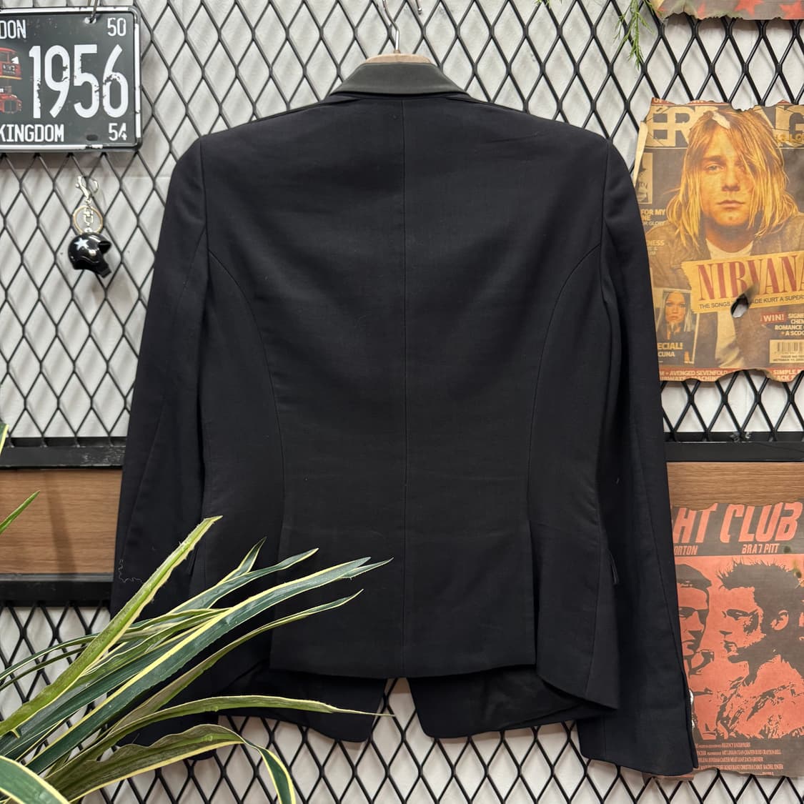 타임 포스트모던 빈티지 블레이저 전면 브로치 포인트 블랙 상품이미지2