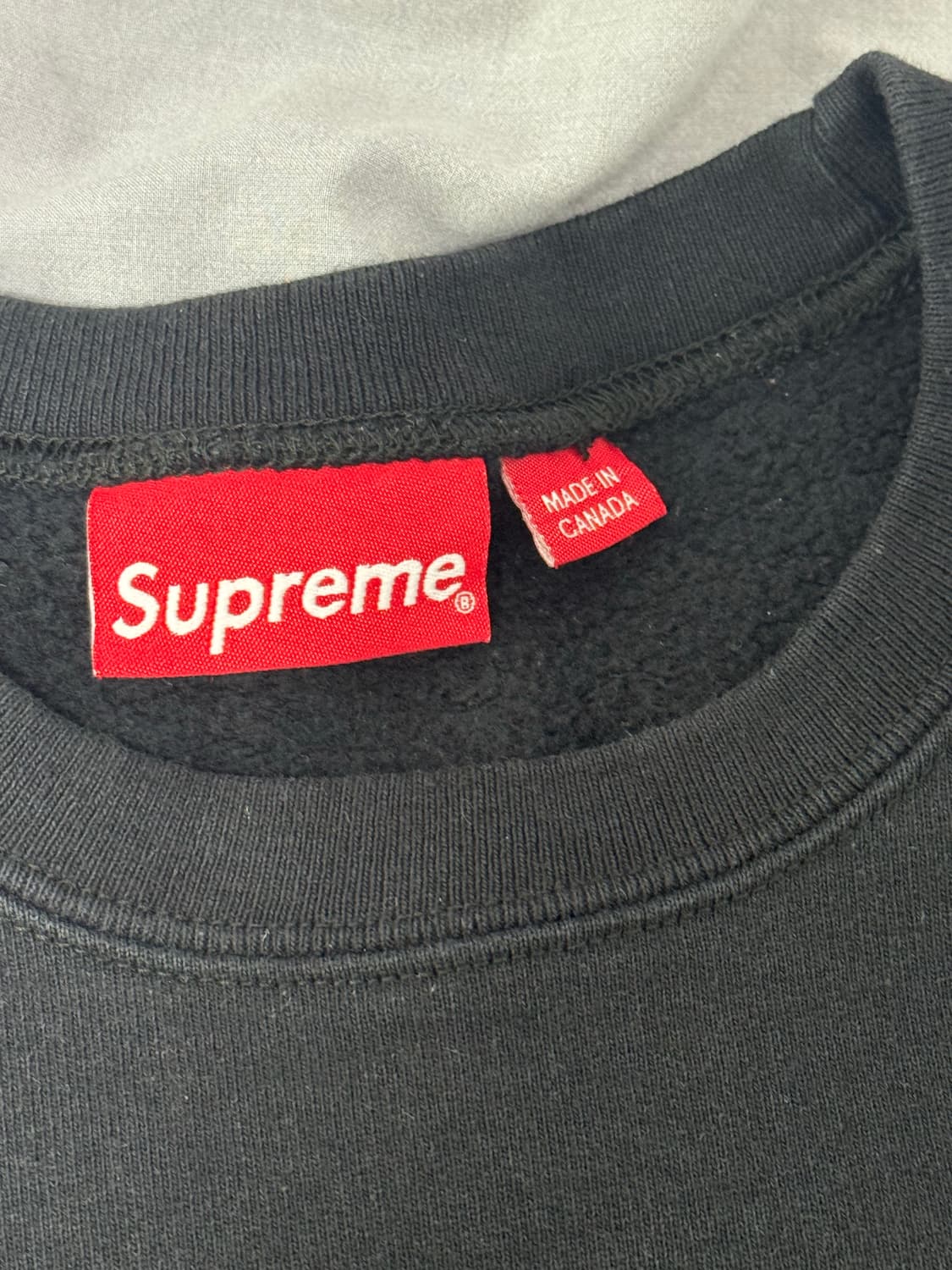 슈프림 스몰 로고 맨투맨 BLACK (M) 상품이미지4