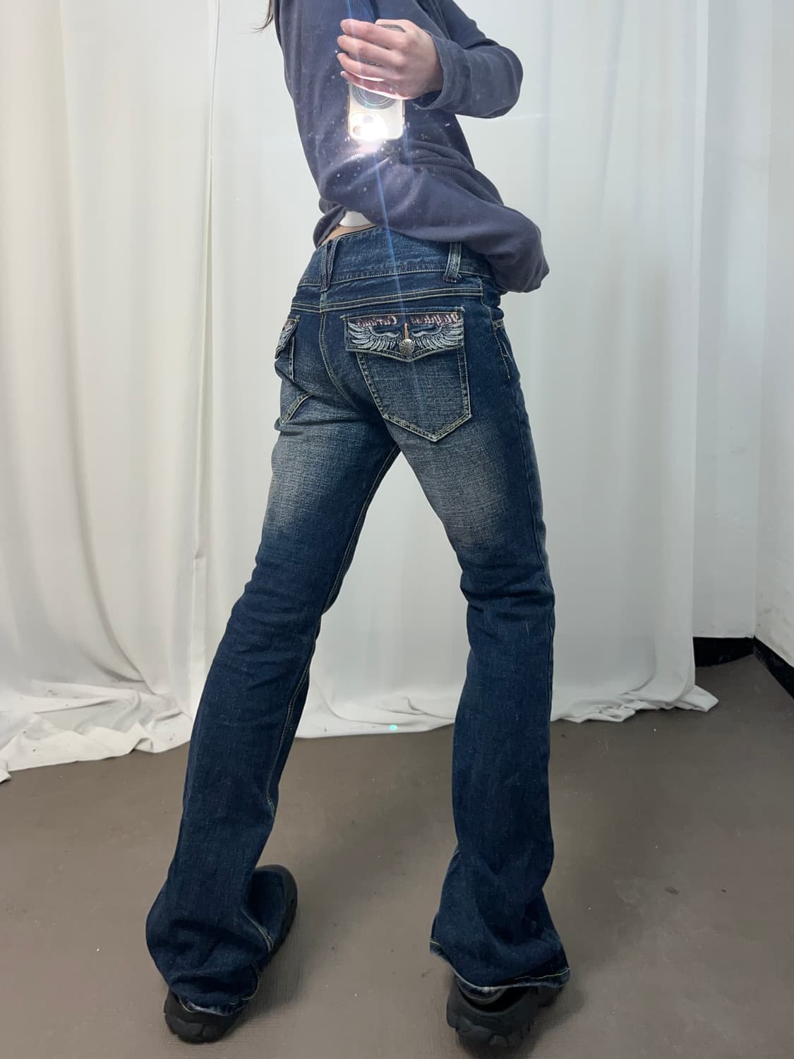 Y2K 데님 부츠컷 상품이미지1