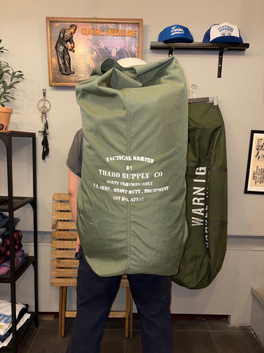 80-90’s US Army stencil duffle bag 상품이미지3