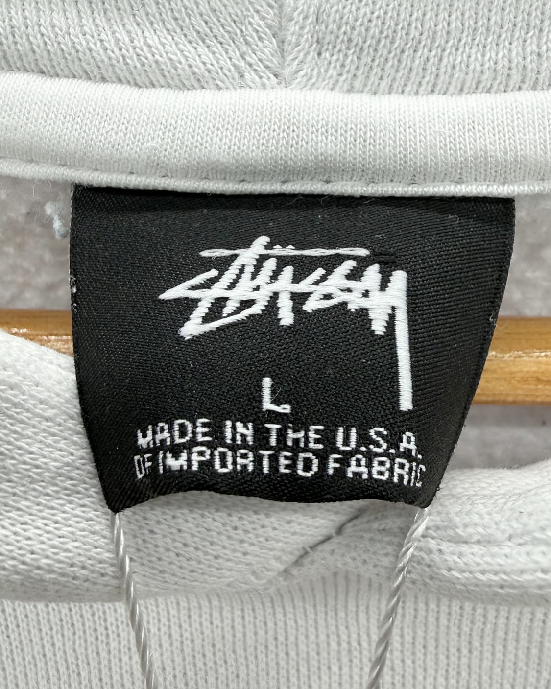 스투시 월드투어 빅로고 스웻 후드티 화이트 상품이미지7