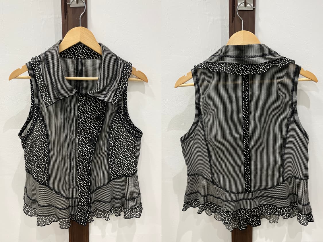 Dot frill summer vest 상품이미지9