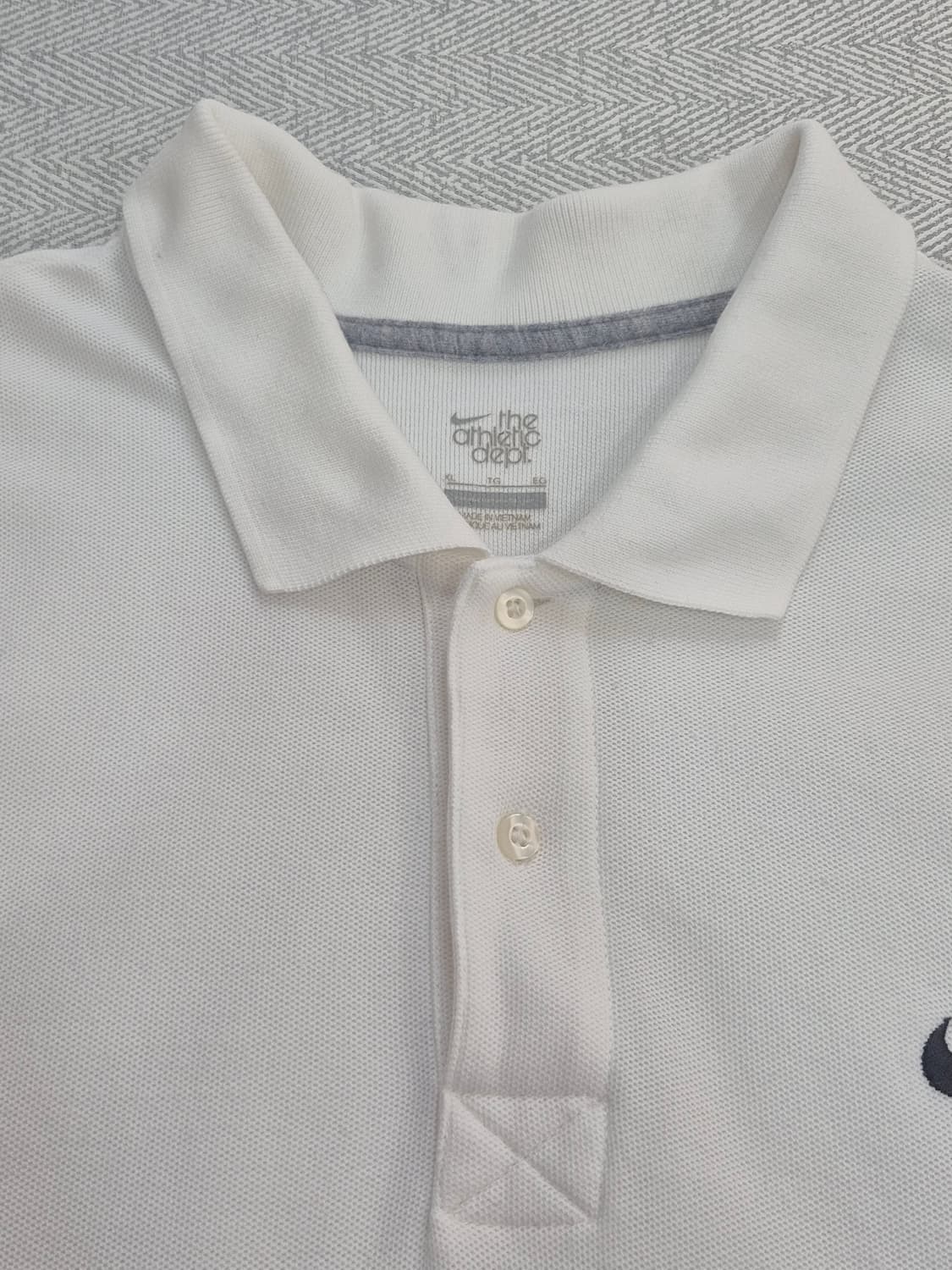 나이키 화이트 코튼 폴로 반팔티 카라티 XL 상품이미지6