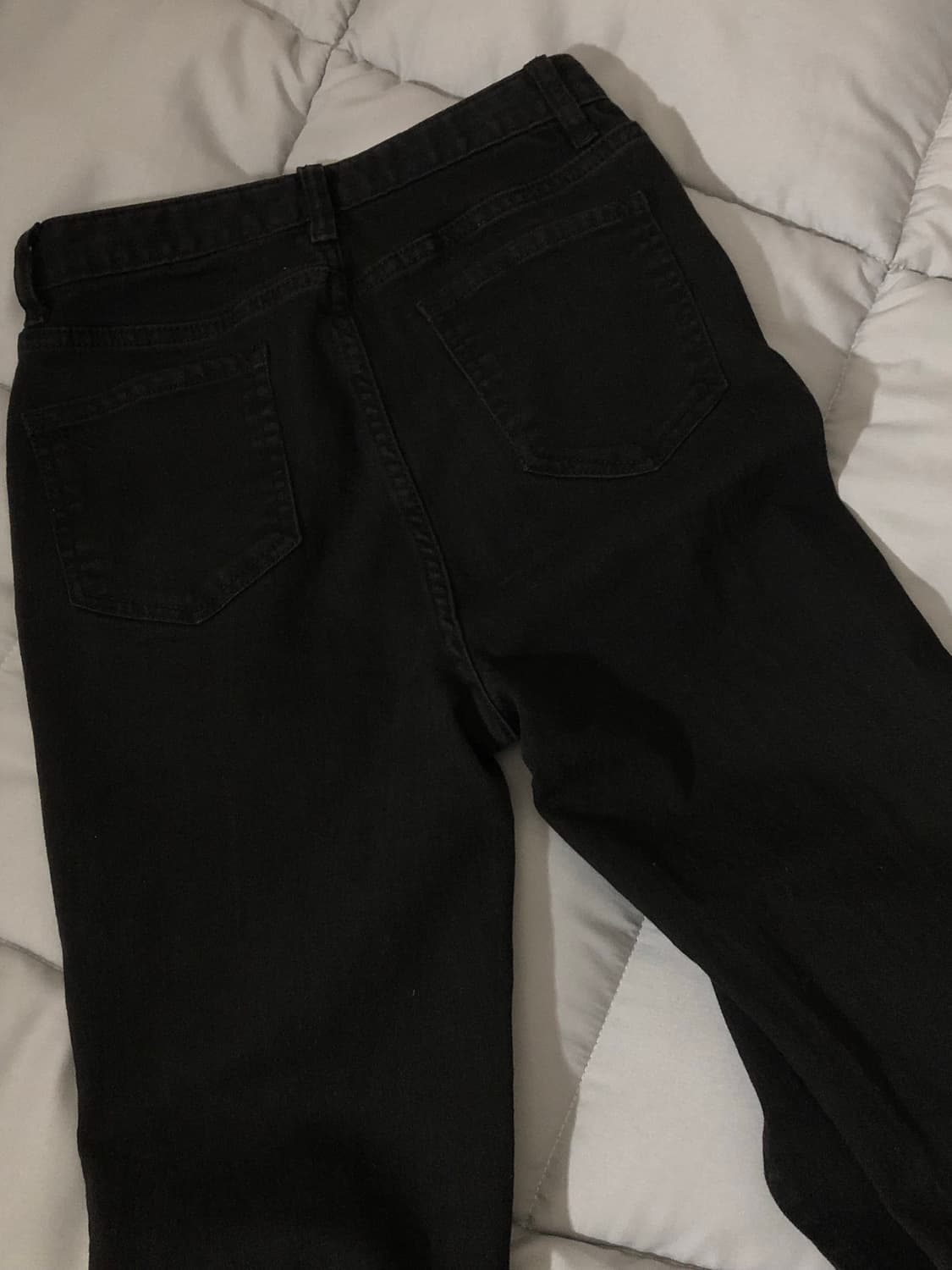 코튼 슬림 부츠컷 팬츠 블랙 상품이미지3