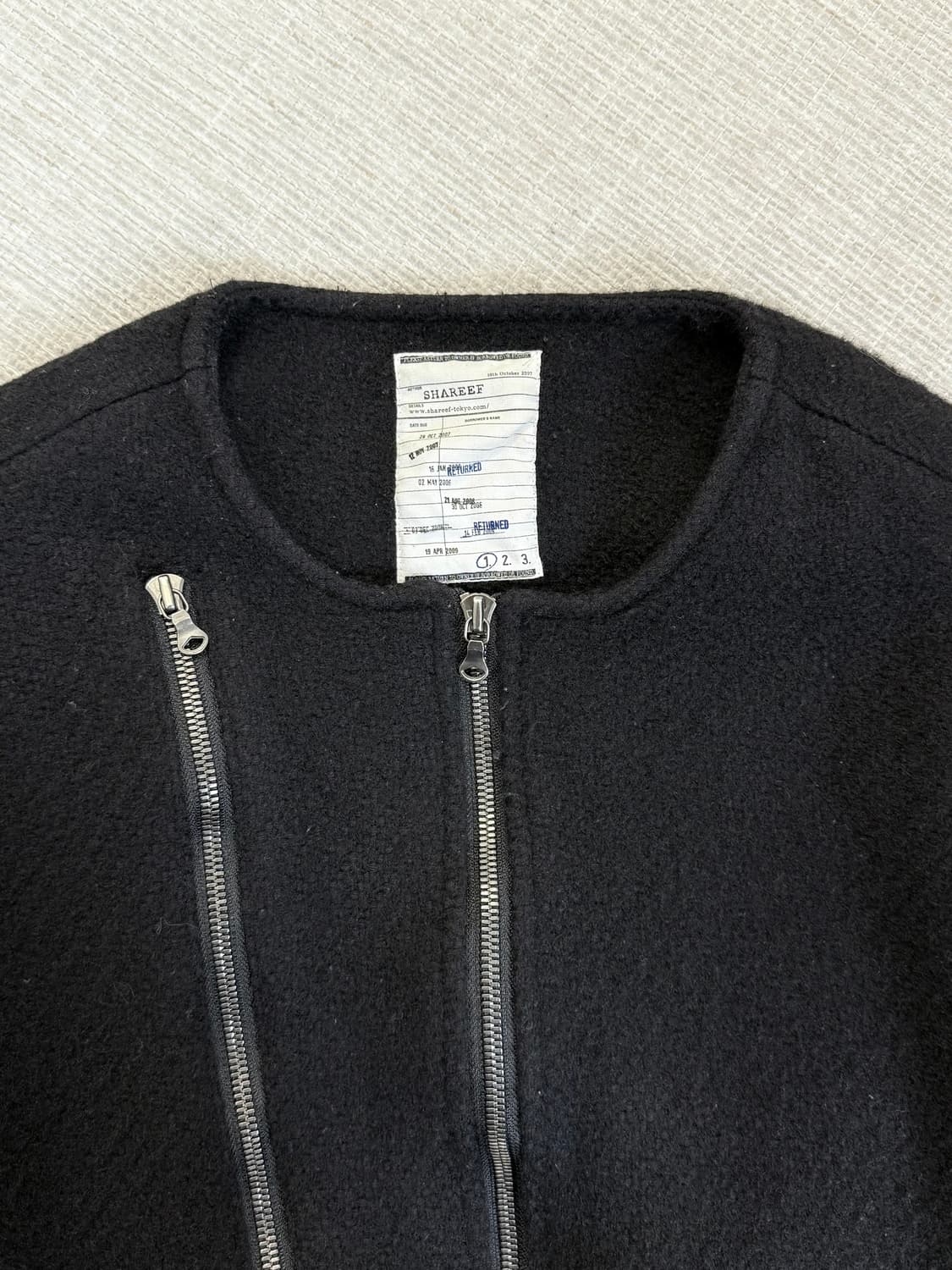 Shareef 사선 집업 숏 자켓 상품이미지7