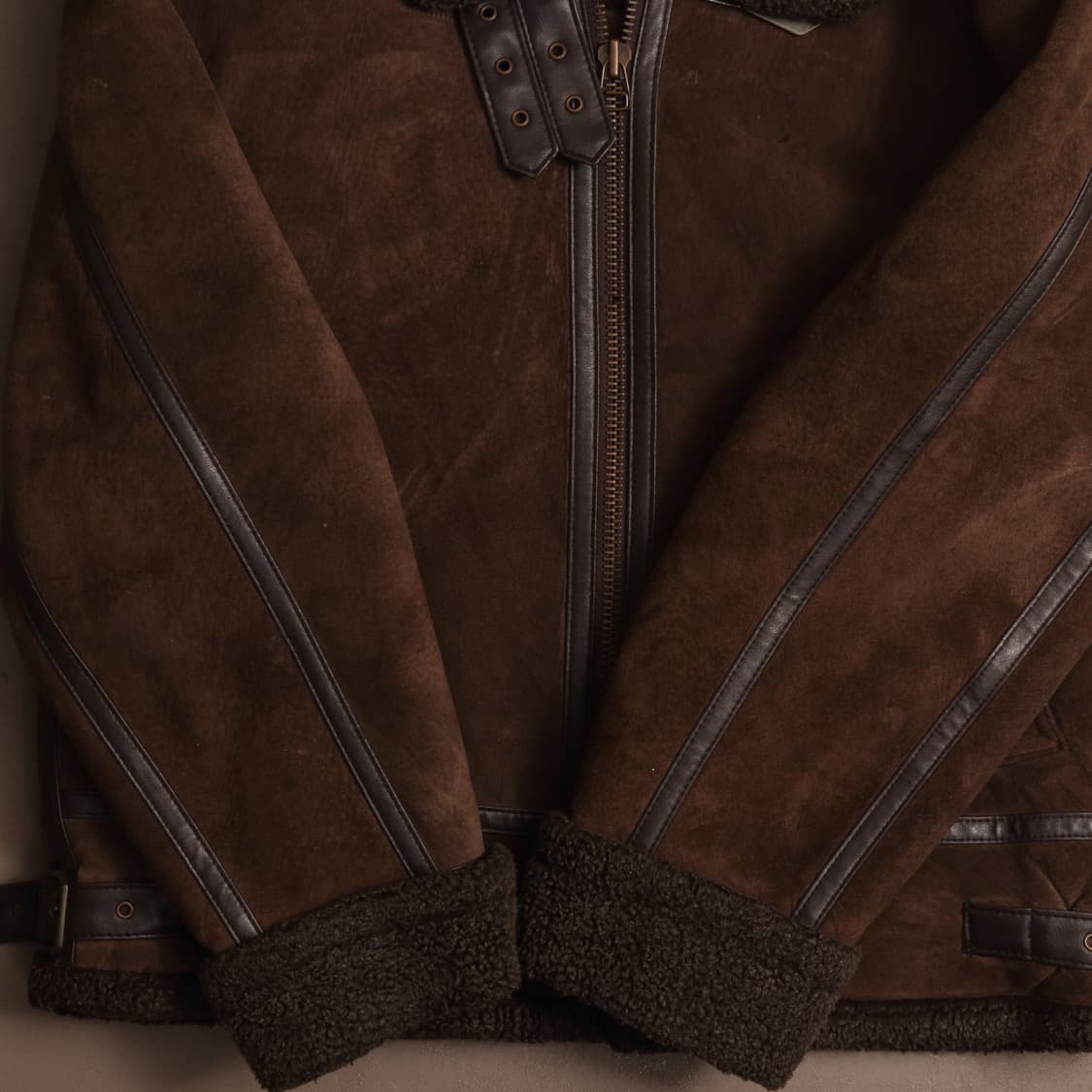 90's B-3 소가죽 레더 양털 무스탕 A1830 상품이미지4