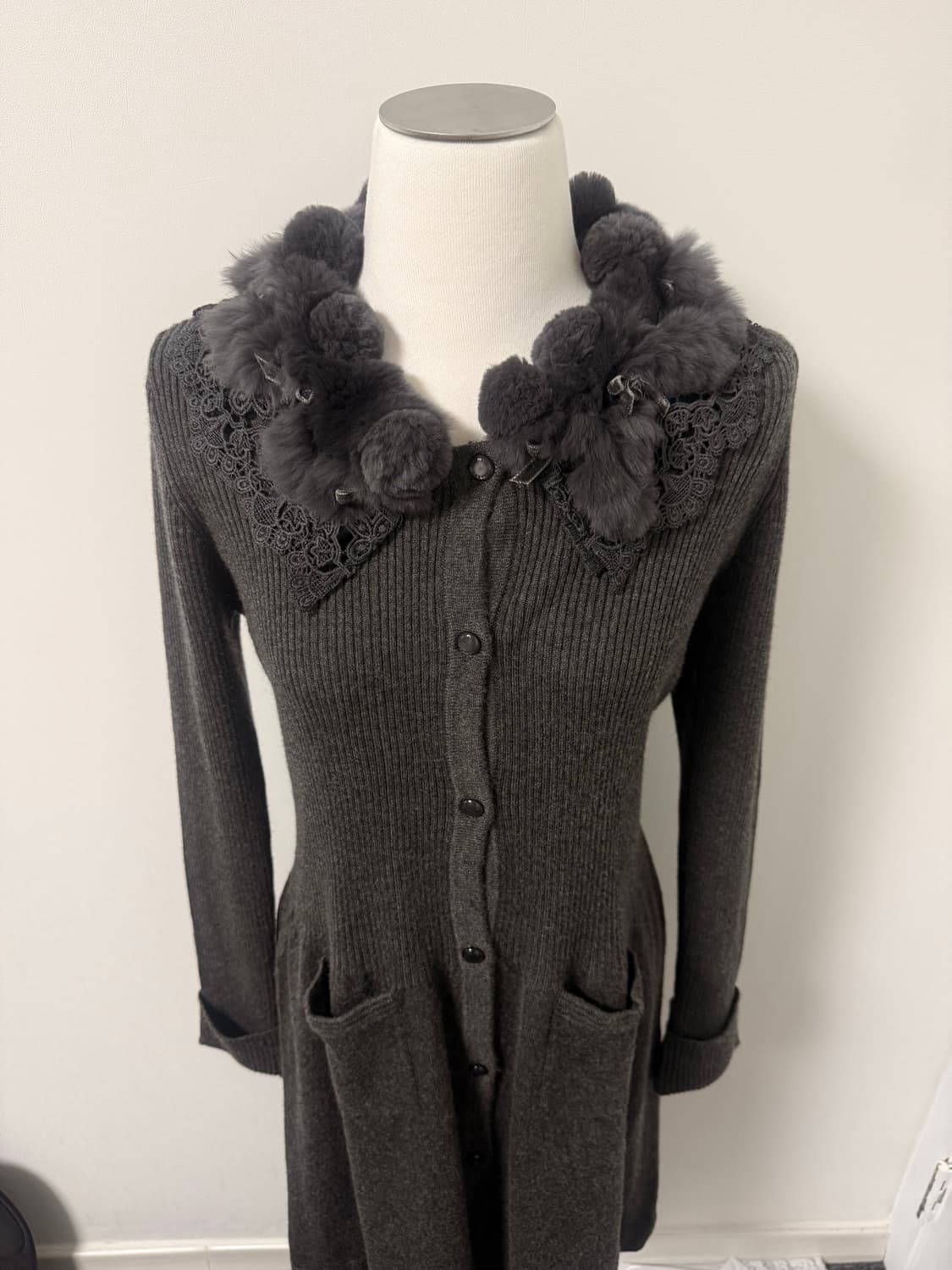 폼폼 러블리 원피스 차콜그레이 상품이미지2